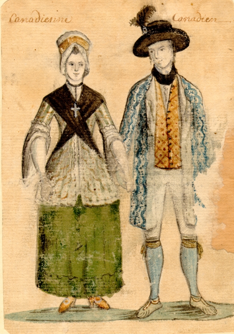 Couple de Canadiens, vers 1750
